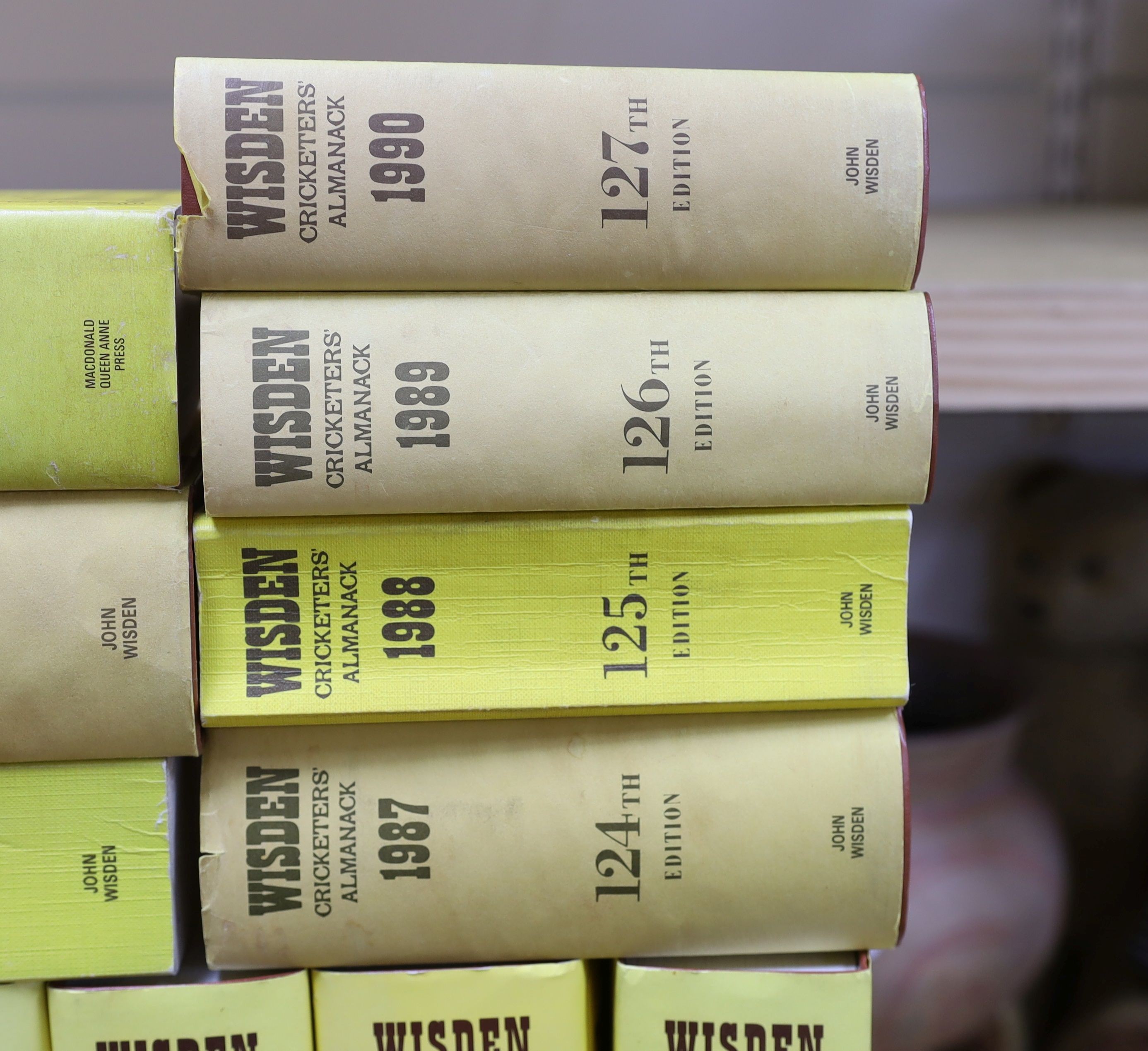 A run of cricket Wisden Almanacks, 1978-2020